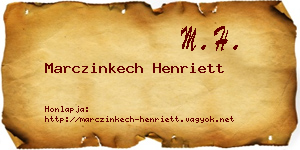 Marczinkech Henriett névjegykártya